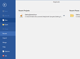 Create a new help project