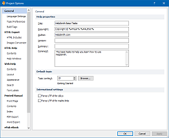 Help file settings