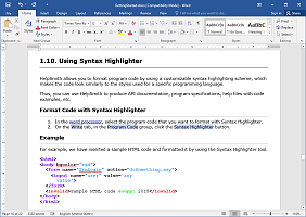 Microsoft Word Document Format